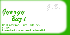 gyorgy buzi business card